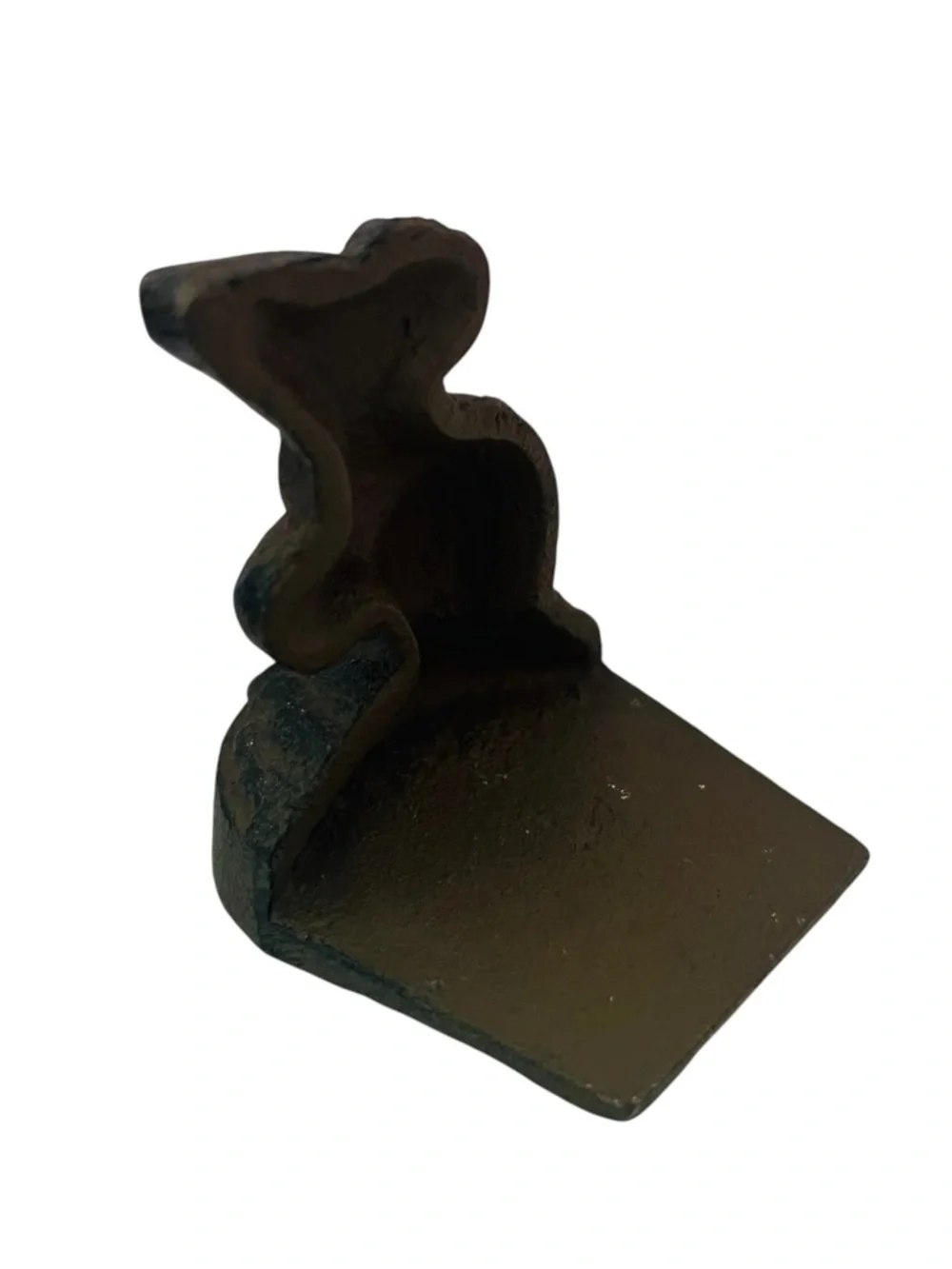 Vintage Restoration Hardware Mouse Cast Iron Door Stop Wedge or Bookend